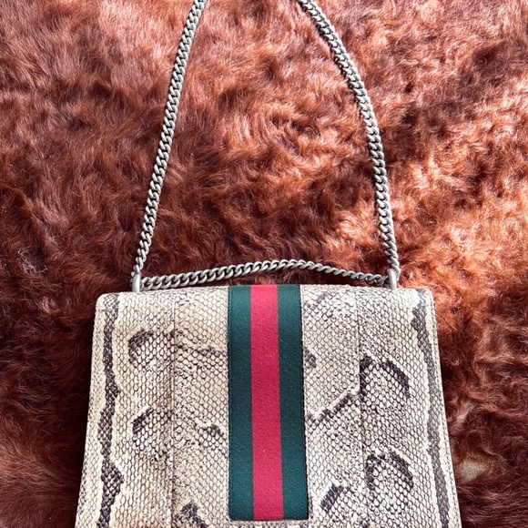 Dionysus Medium Multicolor Beige Python Leather Shoulder Bag - Picture 6 of 12